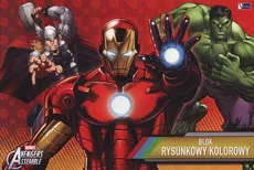Blok rysunkowy A4 z kolorowymi kartkami Avengers 20 kartek 10 sztuk