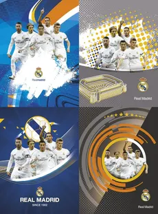 Zeszyt A5 w kratkę 16 kartek Real Madrid 20 sztuk mix