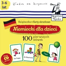 Niemiecki dla dzieci 100 pierwszych słówek Książeczka + Karty obrazkowe - Outlet