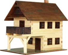 Drewniany zestaw do sklejania W-14 Dom piętrowy z tarasem 194 elementy