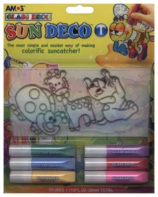 Farby witrażowe Sun Deco 6x5,5 ml + witraże - Outlet