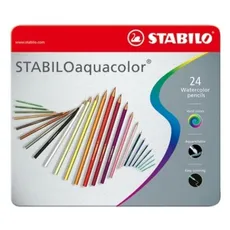 Kredki Aquacolor 24 kolory metalowe pudełko