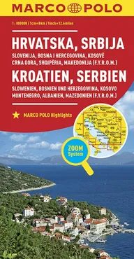 Chorwacja, Słowenja, Albania, Czarnogóra Mapa - Outlet