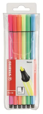 Flamaster Pen 68 Neon Etui 6 sztuk