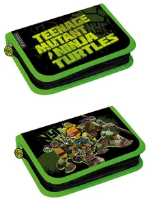 Piórnik z wyposażeniem 2 klapki Ninja Turtles