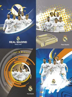 Zeszyt A5 Real Madrid w kratkę 32 kartki 10 sztuk mix