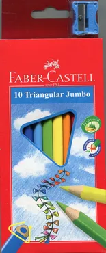 Kredki Jumbo trójkątne 116510 FC 10 kolorów + temperówka