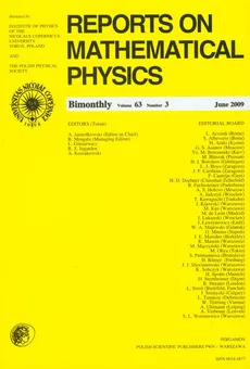 Reports on Mathematical Physics 63/3 2009 Perg - Outlet