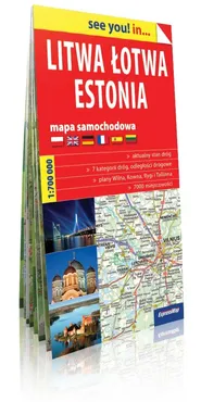 Litwa, Łotwa, Estonia see you! in... mapa samochodowa 1:700 000