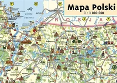 Mapa Polski Junior mapa ścienna - Outlet