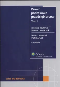 Prawo podatkowe przedsiębiorców Tom 1 - Outlet