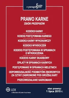 Prawo karne Zbiór przepisów - Outlet