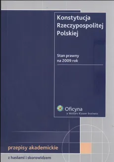 Konstytucja Rzeczpospolitej Polskiej  Przepisy akademickie - Outlet