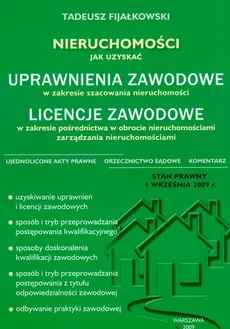 Nieruchomości Uprawnienia zawodowe Licencje zawodowe - Outlet - Tadeusz Fijałkowski