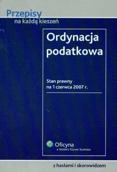 Ordynacja podatkowa - Outlet