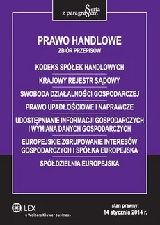 Prawo handlowe Zbiór przepisów - Outlet