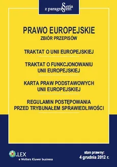 Prawo Europejskie Zbiór przepisów - Outlet