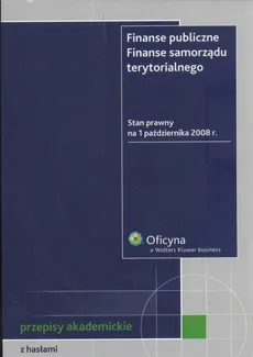 Finanse publiczne Finanse samorządu terytorialnego - Outlet