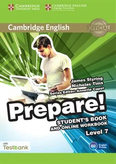 Cambridge English Prepare! 7 Student's Book online Workbook - James Styring, Nicholas Tims