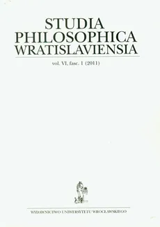 Studia philosophica wratislaviensia 1/2011 - Outlet