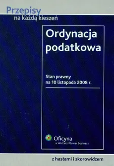 Ordynacja podatkowa - Outlet