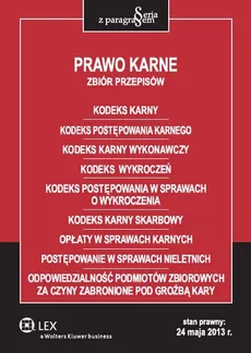 Prawo karne Zbiór przepisów - Outlet