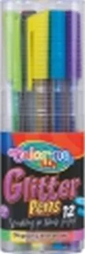 Długopisy brokatowe trójkątne Colorino kids 12 kolorów