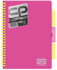 Brulion A5 CoolPack w kratkę 200 kartek różowy neon