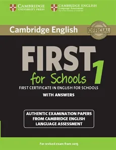 Cambridge English First 1 for Schools for Revi