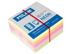 Karteczki Milan samoprzylepne kostka neon 50x50mm 12 sztuk