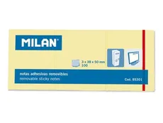 Karteczki samoprzylepne Milan 38x50 mm żółte 30 sztuk