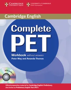 Complete PET Workbook without answers + CD - Outlet - Peter May, Amanda Thomas