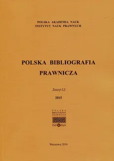 Polska Bibliografia Prawnicza 2015 - Outlet