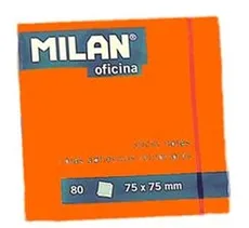 Karteczki milan neonowe 76x76 mm pomarańczowe 10 sztuk