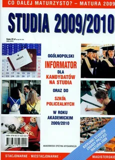 Studia 2009/2010 Informator. Outlet - uszkodzona okładka - Outlet