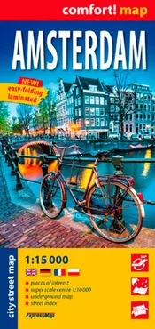 Amsterdam laminowany plan miasta 1:15 000 - Praca zbiorowa