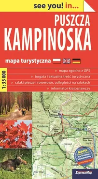 Puszcza Kampinoska, papierowa mapa turystyczna 1:35 000