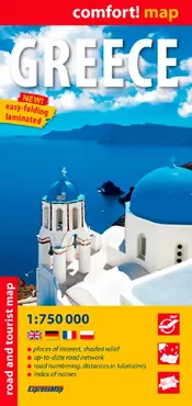 Grecja laminowana mapa samochodowo- turystyczna 1:750 000 - Praca zbiorowa