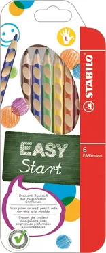 Kredki Stabilo Easycolors dla leworęcznych 6 kolorów + temperówka