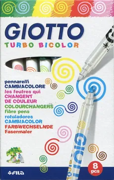 Giotto Flamastry Turbo Bicolor 8 kolorów