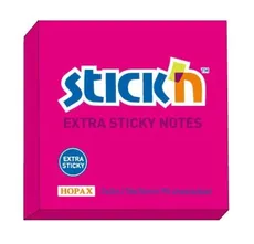 Notes samoprzylepny extra sticky 76x76mm różowy neonowy 90 kartek 12 sztuk
