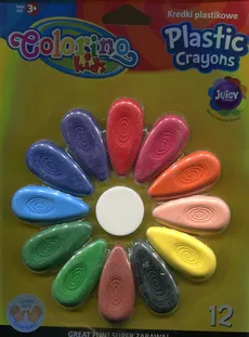 Kredki świecowe plastikowe Płatki Colorino kids 12 kolorów
