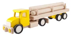 Duża ciężarówka z balami Żółta