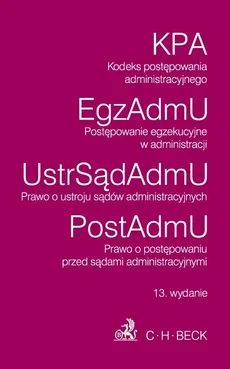 Kodeks postępowania administracyjnego. Postępowanie egzekucyjne w administracji. Prawo o ustroju sąd. Outlet - uszkodzona okładka - Outlet