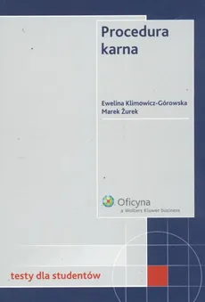 Procedura karna Testy - Outlet - Ewelina Klimowicz-Górowska, Marek Żurek