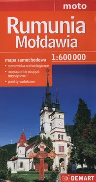Rumunia, Mołdawia mapa samochodowa - Outlet