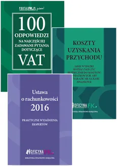 Ustawa o rachunkowości 2016 / Koszty uzyskania przychodu / 100 odpowiedzi na najczęściej zadawane pytania dotyczące VAT