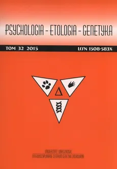 Psychologia Etologia Genetyka Tom 32/2015