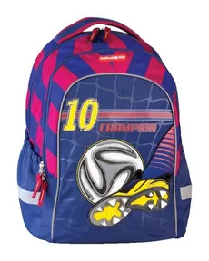 Plecak szkolny dwukomorowy Football niebieski