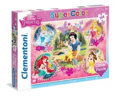 Puzzle SuperColor Glitter Księżniczki 104